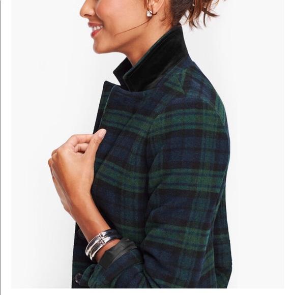 Black Watch Plaid long blazer - Picture 3 of 5